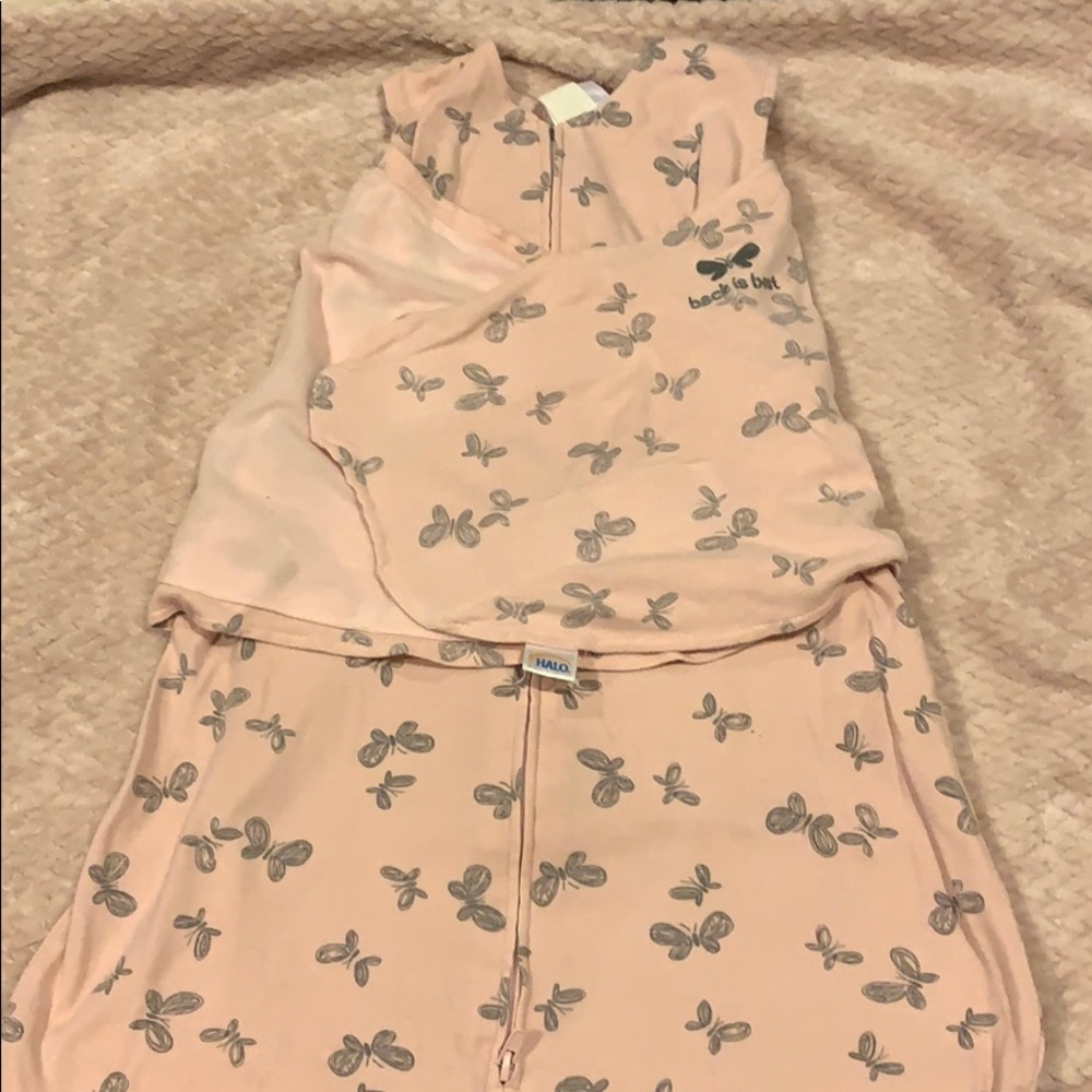 Halo sleep sack pink butterflies 3-6 months